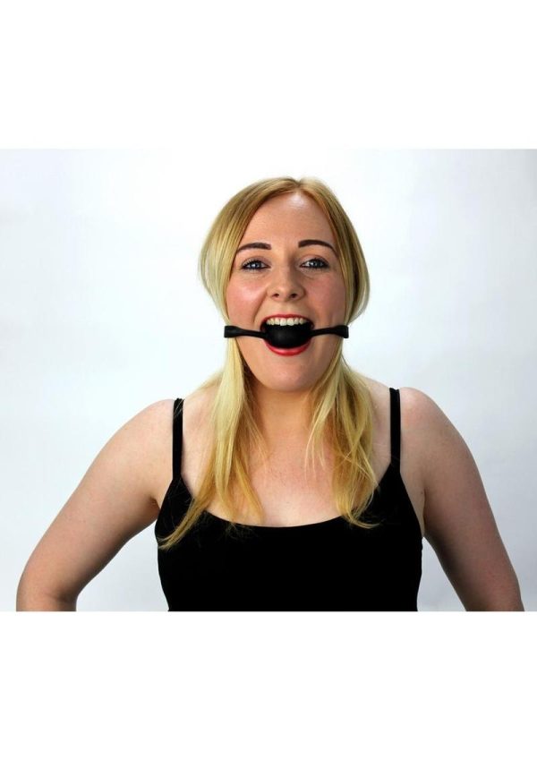 Quickie Gag Silicone Ball Gag Bondage Black - Image 3