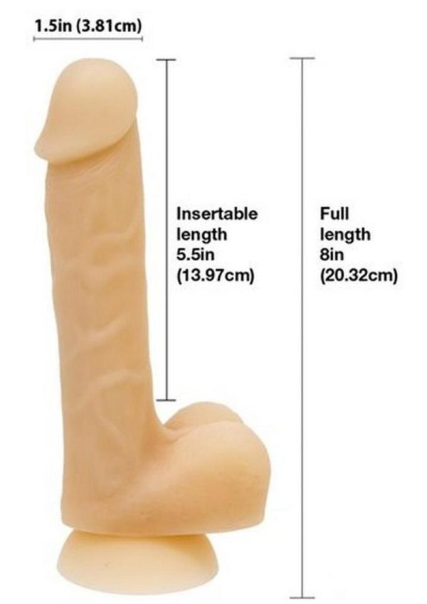 Addiction Bendable David Silicone Dual Dense Dildo Flesh 8 Inches - Image 4