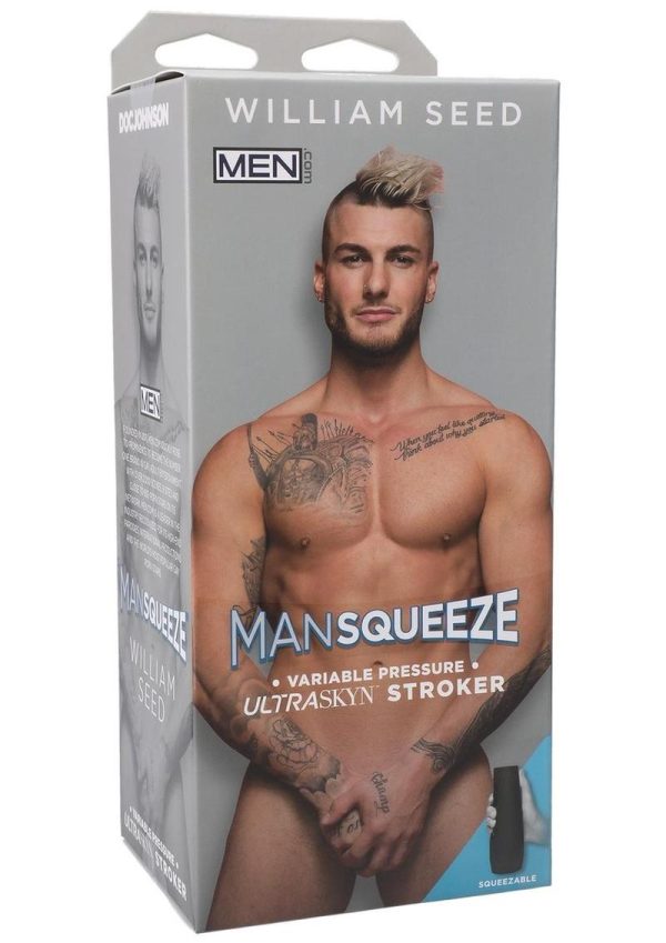 Man Squeeze William Seed UltraSkyn Stroker Realistic Anus Vanilla 9 Inches - Image 2