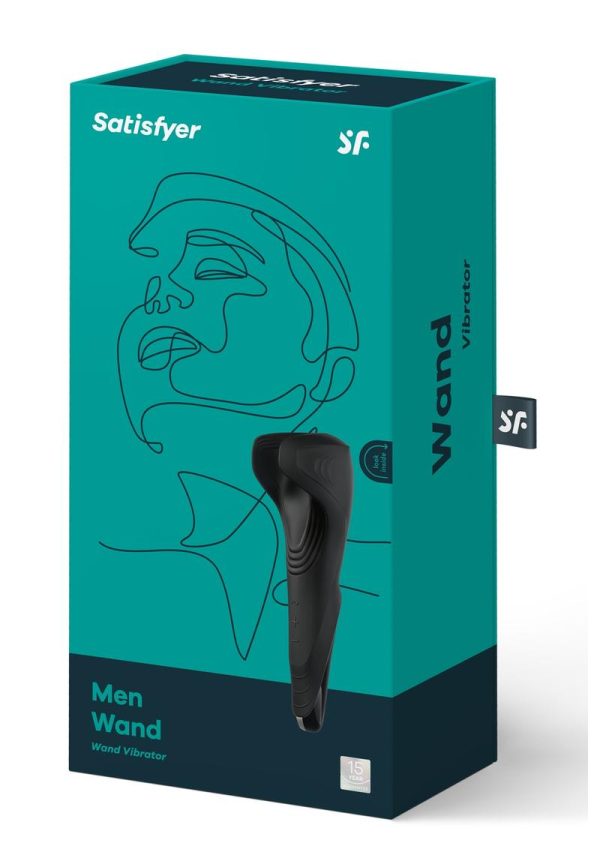 Satisfyer Men Wand Male Masturbator USB Rechargeable  Multi Function Waterproof Black - Image 2