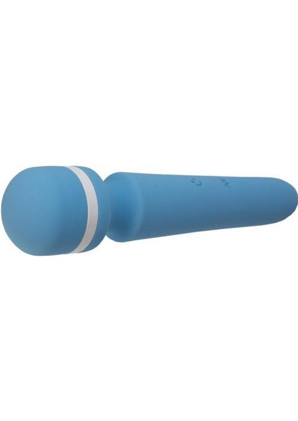 Wonderlust Destiny Silicone Rechargeable Wand Massager - Blue