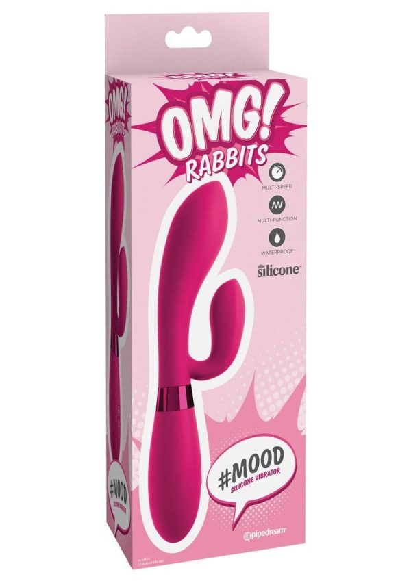 OMG Rabbits Mood Silicone Multi Speed Waterproof Vibrator Pink - Image 2