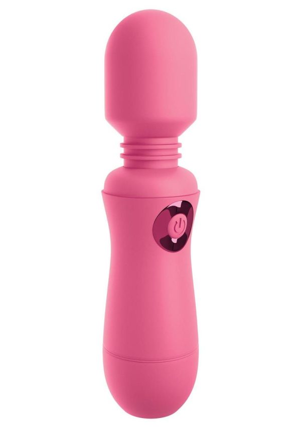 Omg Wands Enjoy Rechargeable Mulrti Speed Vibrating Massager Silicone Waterproof Pink - Image 3