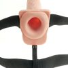 Fetish Fantasy Hollow Rechargeable Strap-On With Balls Flesh 7 Inches - Image 3