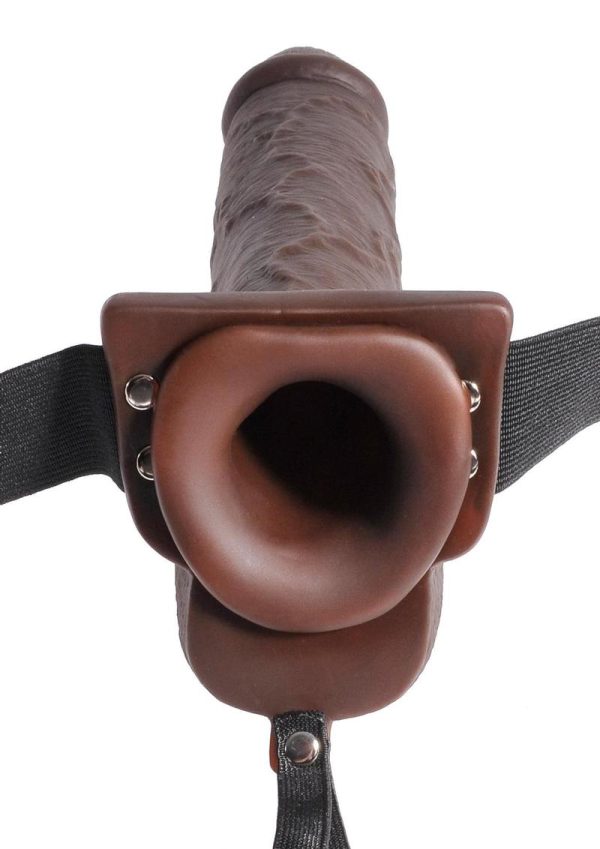 Fetish Fantasy Hollow Squirting Strap-On With Balls Tan 9 Inches - Image 3