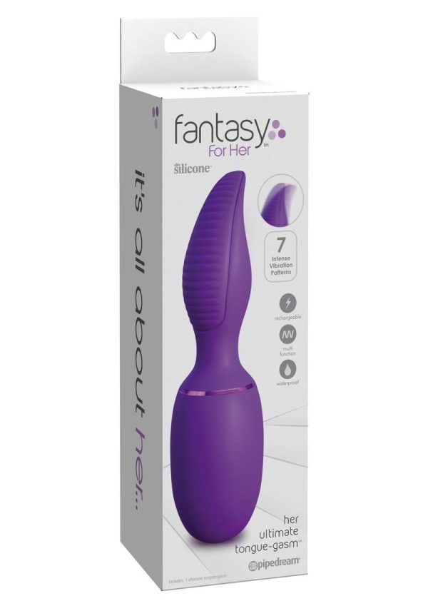 Fantasy For Her Ultimate Tongue-gasm Vibrator Waterproof Rechargeable Purple - Image 2