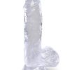 King Cock Clear 5 inch  With Balls Dildo Non Vibrating - Image 3
