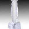 King Cock Clear Dildo with Balls 6in - Clear