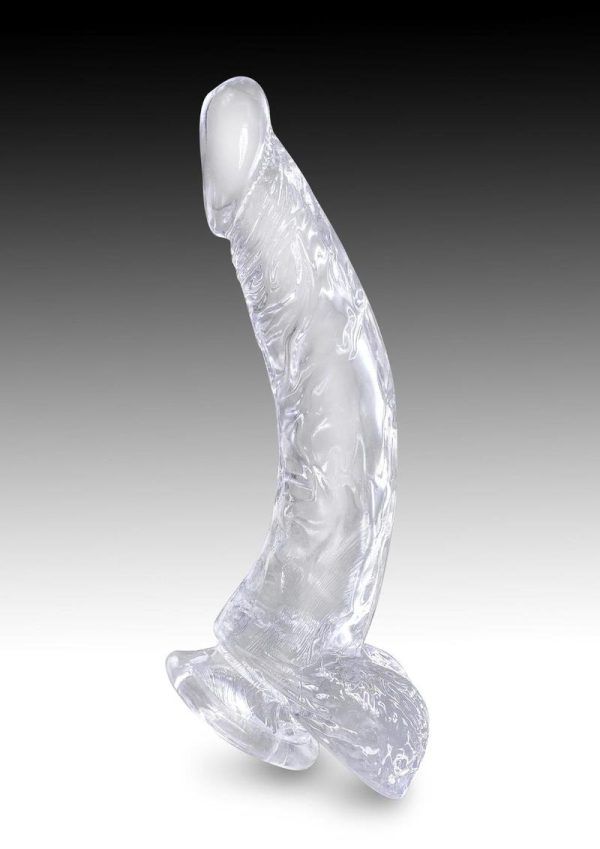 King Cock Clear 7.5 inch  With Balls Dildo Non Vibrating - Image 3