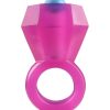 Bling Pop Vibrating Cock Ring - Pink