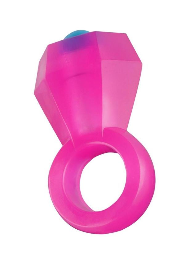 Rock Candy Vibrating Bling Pop Cock Ring Pink - Image 3