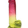 Shades Gradient Dildo 8in - Pink and Yellow