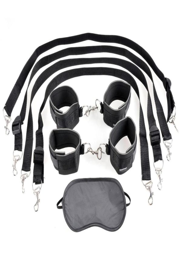 Fetish Fantasy Series Cuff and Tether Set Black - Image 3