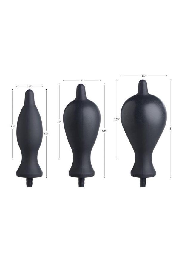 Master Series Dark Inflator Silicone  Anal Inflatable  Plug - Image 4