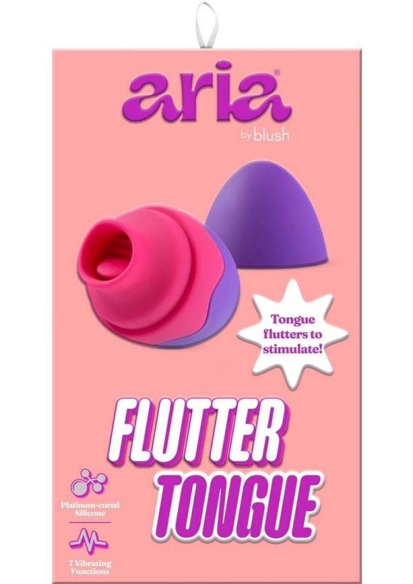 Aria Flutter Tongue  Clitoral Stimulator Nipple Stimulator Silicone Silicone Multi Function Splashproof Pink - Image 2