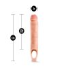 Perform Plus Cock Sheath Penis  Extender 11.5 inch Silicone Flesh - Image 3
