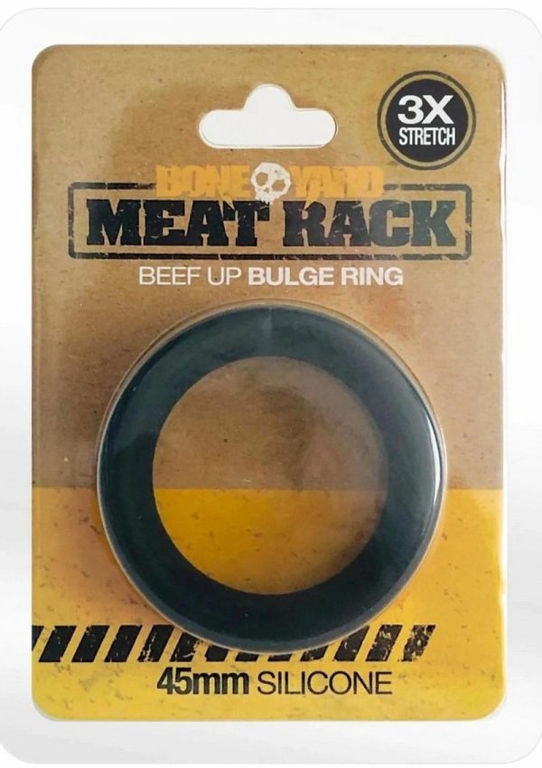 Bone Yard Meat Rack Beef Up Bulge Ring Silicone Cock Ring Black - Image 2