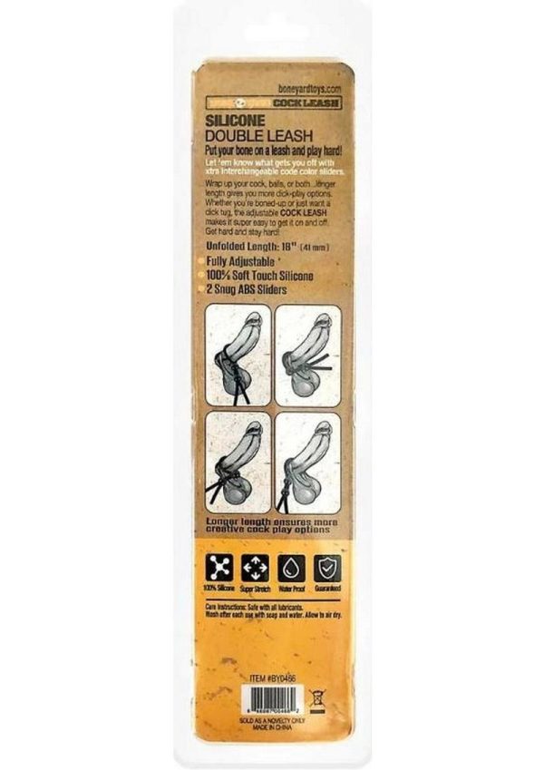 Bone Yard Cock Leash Silicone Double Slide Adjust Code Your Bone - Image 4