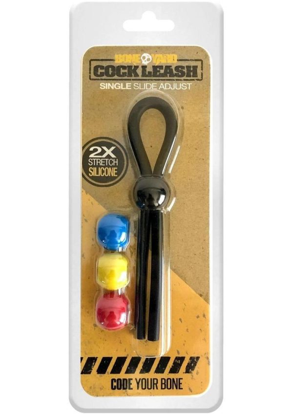 Bone Yard Cock Leash Silicone Single Slide Adjust Code Your Bone - Image 2