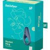 Satisfyer Rings Silicone Magnetic USB Recharge Cockring Waterproof Blue - Image 2