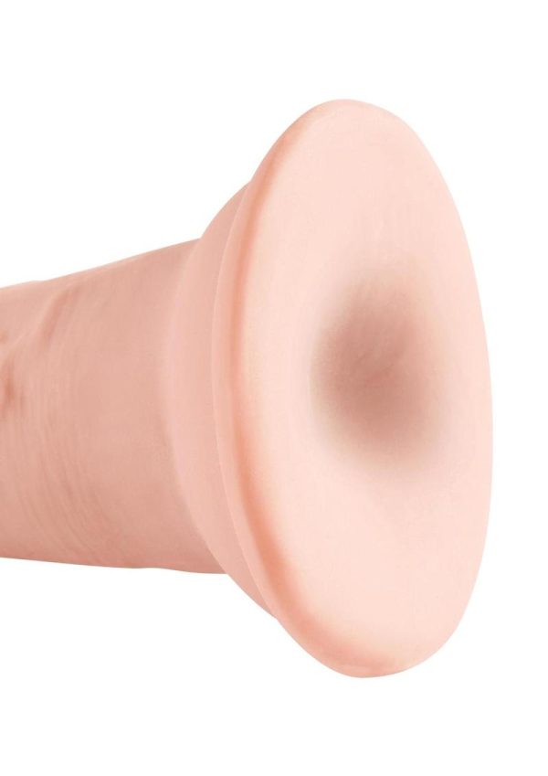 King Cock Plus 5 Inch Triple Density Cock Strap On Compatible Non Vibrating Suction Cup Base Flesh - Image 3