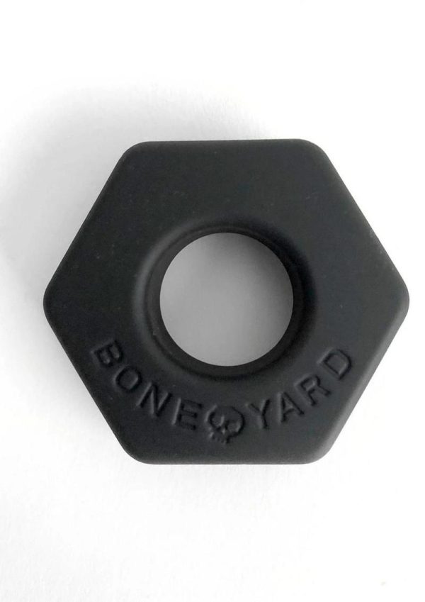 Bone Yard Bust A Nut Silicone Cock Ring Ball Stretcher Black - Image 3