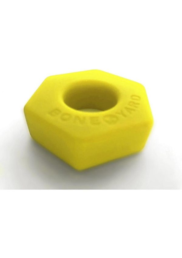 Bone Yard Bust A Nut Silicone Cock Ring Ball Stretcher Yellow - Image 3