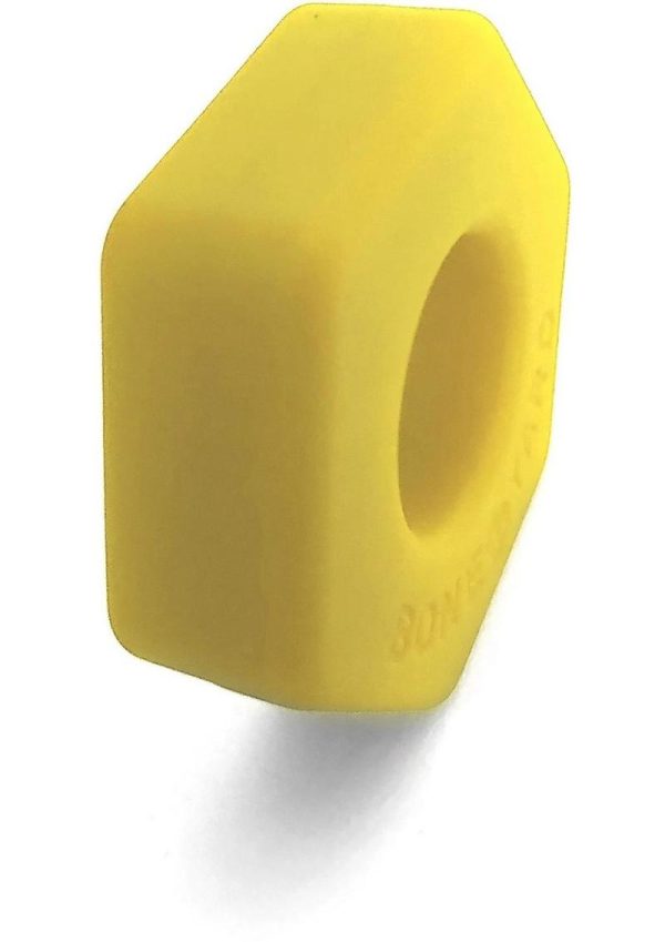 Bone Yard Bust A Nut Silicone Cock Ring Ball Stretcher Yellow - Image 4