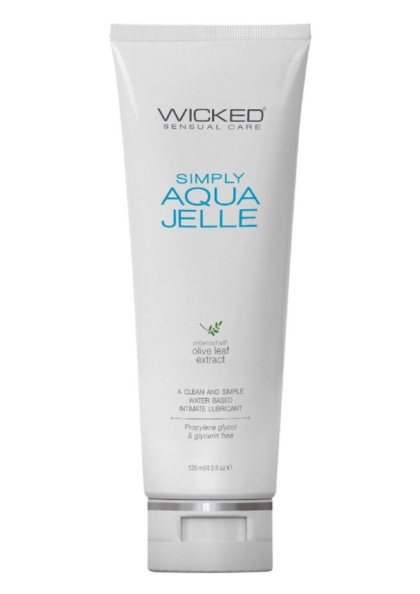 Wicked Sensual Care Simply Aqua Jelle With Olive Leaf Extract 4 Ounce Tube