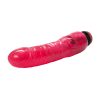 Hot Pinks Curved Penis Jelly Realistic Vibrator Glitter Pink 8 Inch - Image 3