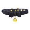 Master Series Golden Kitty Cat Bell Collar - Black/Gold