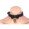 Master Series Golden Kitty Cat Bell Collar - Black/Gold - Image 4