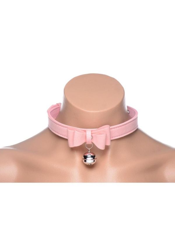 Master Series Sugar Kitty Cat Bell Collar - Pink/Silver - Image 4