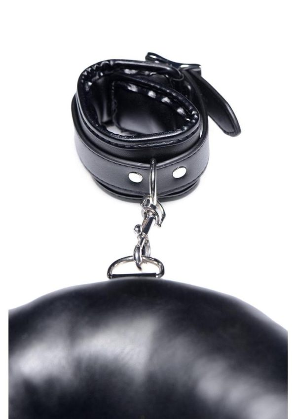 Strict Padded Thigh Sling With Wrist Cuffs - Black - Image 3