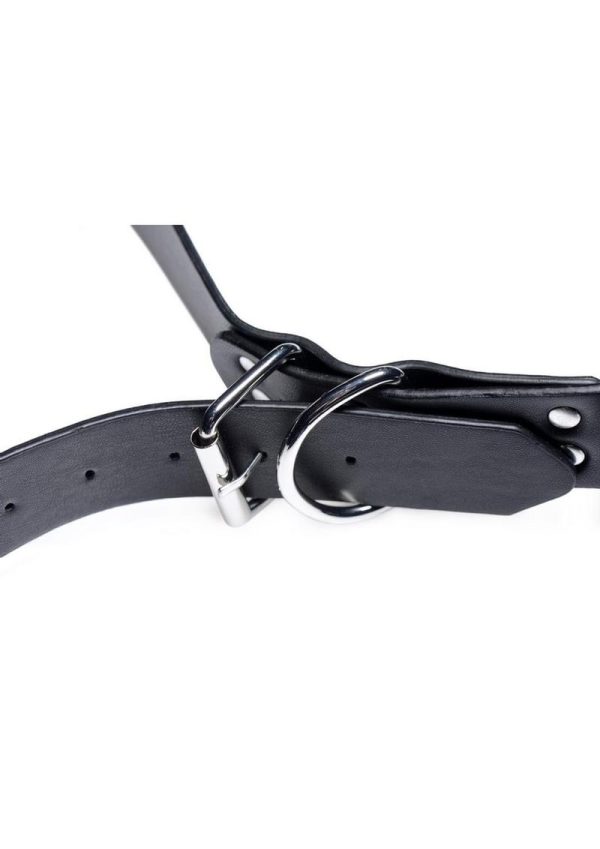 Strict Padded Thigh Sling With Wrist Cuffs - Black - Image 4