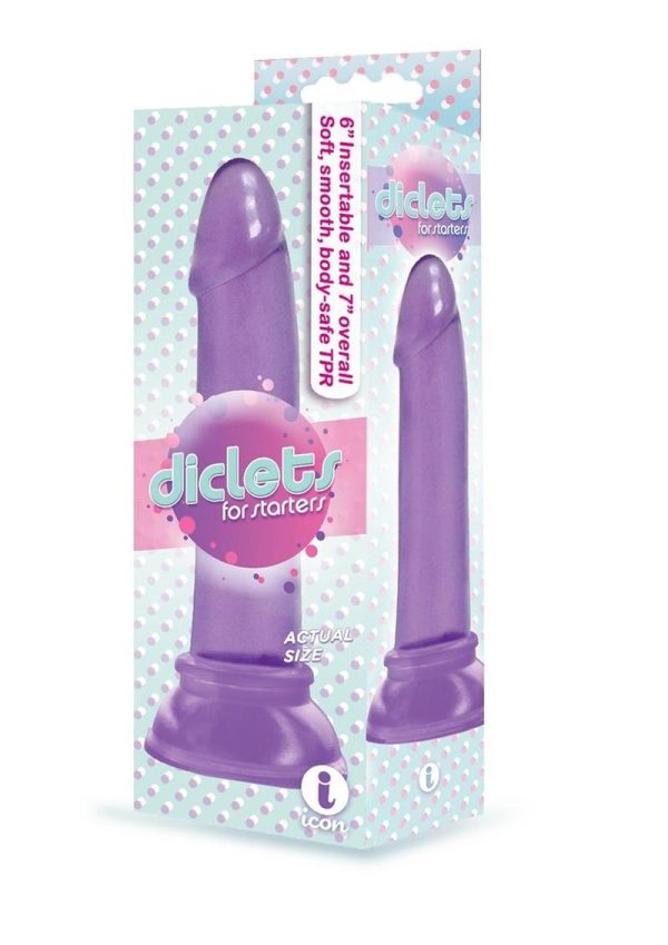 The 9`s - Diclets Jelly Dildo 8in - Purple - Image 2