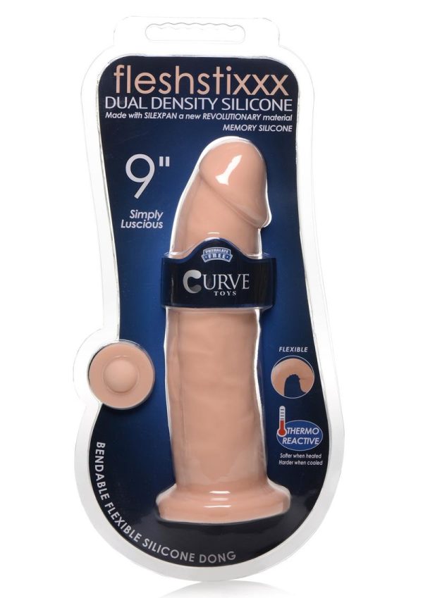 FleshStixxx Silicone Bendable Dong 8in - Vanilla - Image 2