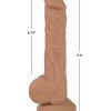 FleshStixxx Dual Density Silicone Bendable Dildo 8in - Caramel - Image 3