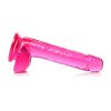 Lollicock Slim Stick Dildo With Balls 7in - Cherry Ice - Image 3