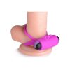 Bang! Silicone Rechargeable Cock Ring And Bullet With Remote Control - Purple - Image 4