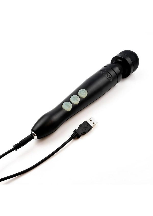 DOXY Die Cast 3R Rechargeable Vibrating Body Wand Massager - Matte Black - Image 3