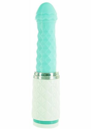 Pillow Talk Feisty Silicone Thrusting and Vibrating Massager - Teal