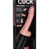 King Cock Plus Thrusting Cock With Balls 6.5in - Vanilla - Image 2