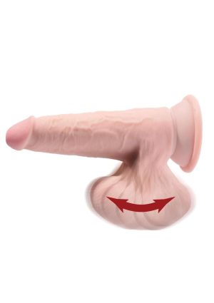 King Cock Triple Density Cock with Swinging Balls 9in - Vanilla