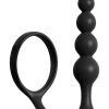Anal Fantasy Collection Ass-gasm Silicone Cockring Anal Beads - Black - Image 3