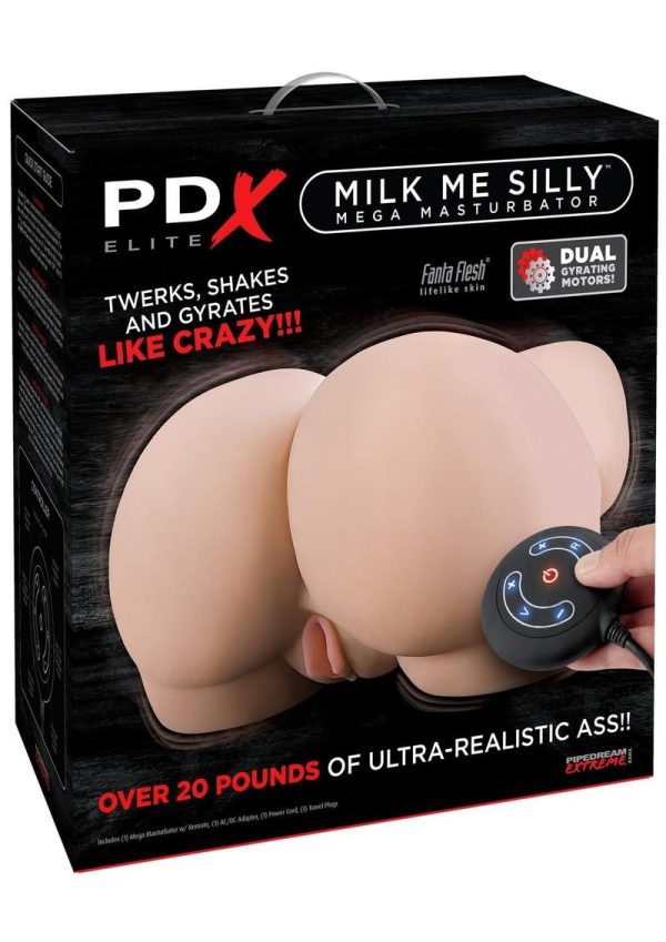 PDX Elite Milk Me Silly Mega Masturbator Plug In Butt - Vanilla - Image 2