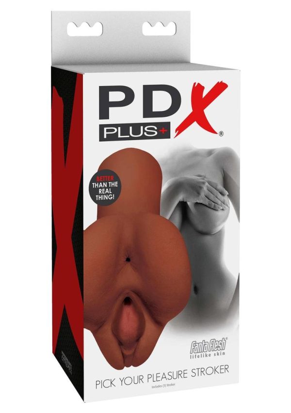 PDX Plus Pick Your Pleasure Stroker - Chocolate - Image 2