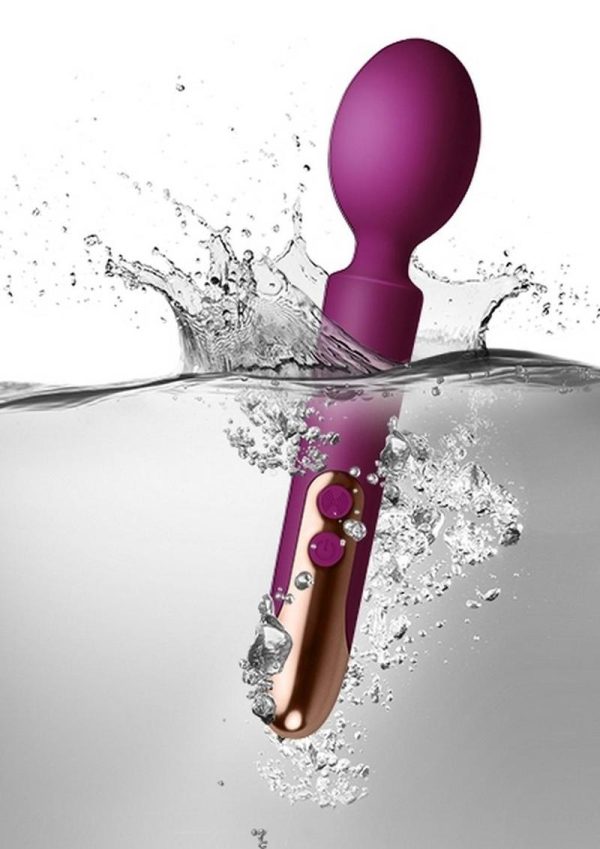 Oriel Silicone Rechargeable Wand Massager - Fuchsia - Image 3