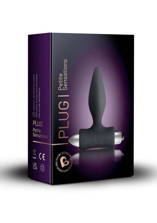 Petite Sensations Silicone Vibrating Anal Plug - Black - Image 2