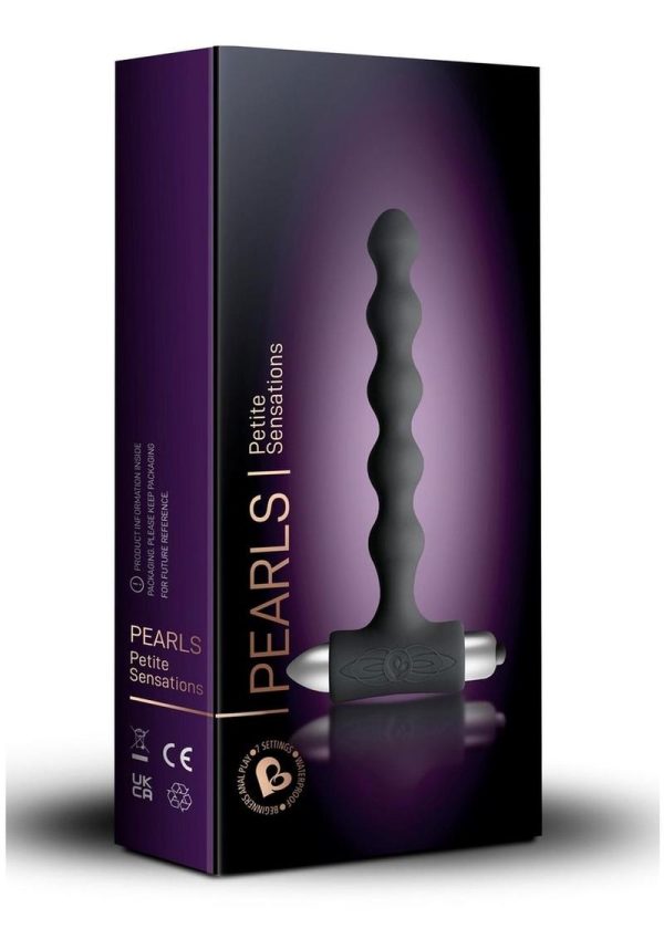 Petite Sensations Pearls Silicone Vibrating Anal Probe - Black - Image 2